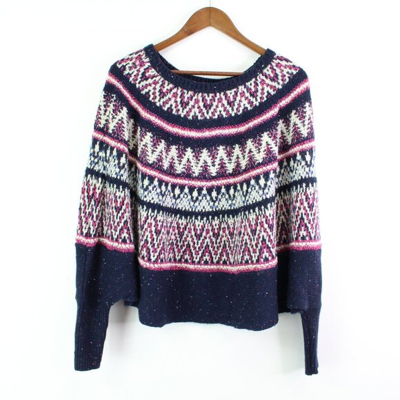 Anthro Sleeping on Snow Fairisle Dolman Knit Sweater Size XS - Picture 1 of 8